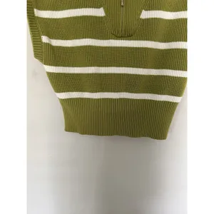 Marc New York Striped Quarter Zip Sweater Vest Size XS Chic Preppy Career thumbnail 5