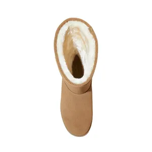 NWT Universal Thread Sarah Suede Shearling Winter Boots 91467407 Tan Brown 6M thumbnail 3