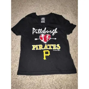 Pittsburgh Pirates Girls Shirt‎ Sz XS 4 5 Reversible Sequins Team Athletics MLB thumbnail 2