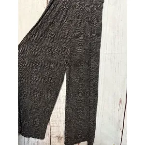 Billabong Women's Adjustable Rayon Black Printed Wide Leg Jumpsuit Size Small thumbnail 3