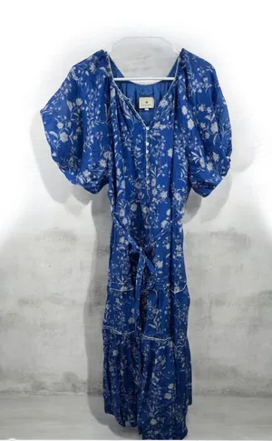 Tuckernuck L Blue Floral Belted Maxi Dress thumbnail 1