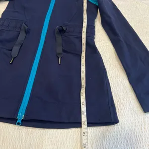 Lululemon navy blue vintage waist scrunch string jacket 4 women thumbnail 2