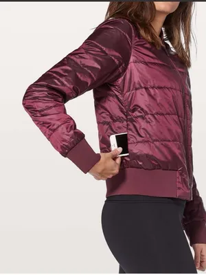 lululemon Non-Stop Reversible Bomber Jacket - Redwood (Merlot) - 4 thumbnail 4