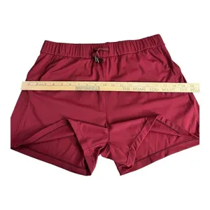 Willit Women's Red Burgundy Active Shorts Size L Pockets Elastic-Waist Sports thumbnail 7