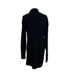 Free People Beach‎ Alba Asymmetric Ribbed Sweater Black Tunic Womens Large thumbnail 8