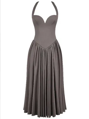 HOUSE OF CB 'Coquette' Smoke Halter Midi Dress /Size M-US(P) thumbnail 3