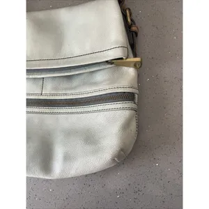 FOSSIL Explorer Flap Foldover Hobo Light blue Leather Slouch Shoulder Bag thumbnail 10