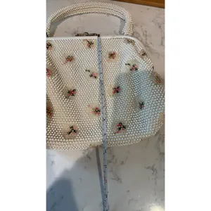 1950s Beaded Reversible Purse Vintage Top Handle Handbag Mid Century cottagecore thumbnail 16