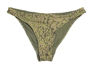Lululemon Animal Abstract Print Bikini Bottom Olive Neon Swimwear Women’s Large thumbnail 1
