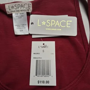 L*SPACE Wildwood Mini Tank Dress Size Small In Cabernet NEW NWT #3 thumbnail 5