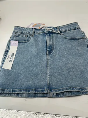 Wax Jean Light Wash Denim Mini Skirt thumbnail 11