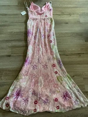 Pink Floral Sequin Prom/Pageant gown thumbnail 3