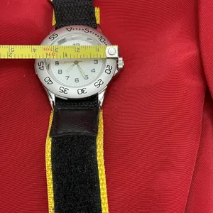 Black Yellow & Silver Toned Wristwatch Luminous Hands‎ New Battery thumbnail 9