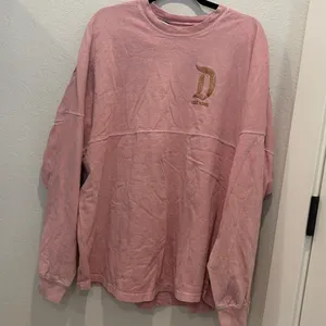 Disney Parks Pink Spirit Jersey Glitter‎ “D” Est. 1955 Long Sleeve Oversized Top thumbnail 3