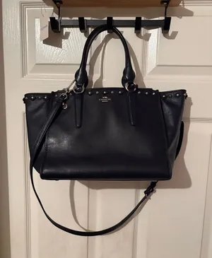 Coach crosby carryall in navy leather‎ thumbnail 1