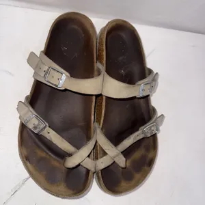 Birkenstock Gray Leather Outdoor Gorpcore Cork Footbed Sandals Women's Size 40 thumbnail 2