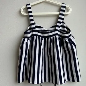 Anthropologie Savanna Jane Babydoll Top Women’s Small Striped Long Sleeve Boho thumbnail 4