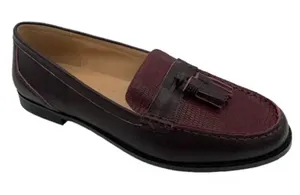 NYDJ Women’s Leather Burgundy Tassel Loafers Ariel Wine Size 8.5 thumbnail 1