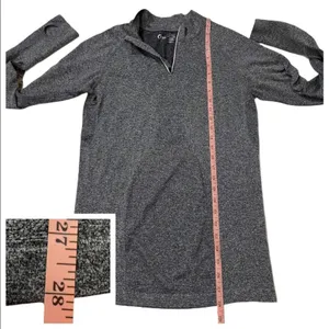 ZYIA Active Women's 1/4 Zip Pullover - Fog Gray - Large thumbnail 3
