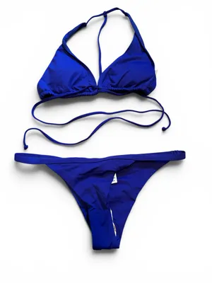 NWOT L*Space Lexie Bitsy cut bikini set royal blue thumbnail 1