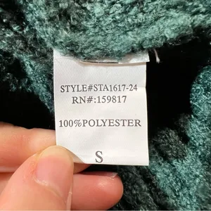 Altar’d State Dark Forest Green Balloon Sleeve Sweater Size Small EUC thumbnail 4