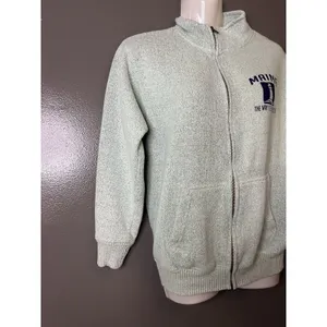Maine Sweatshirt Womens Small Green Full Zip Jake Austin Lighthouse Graphic thumbnail 3