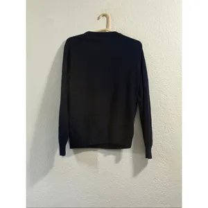 Quince 100% Mongolian Cashmere Sweater Navy Blue L Crewneck Pullover Minimalist thumbnail 4