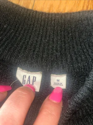 Women's Gap Fuzzy Black Oversized Mock Neck Sweater Medium thumbnail 3