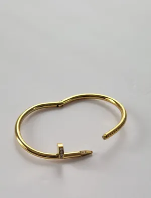 18k Gold Plated Nail Bracelet  thumbnail 2