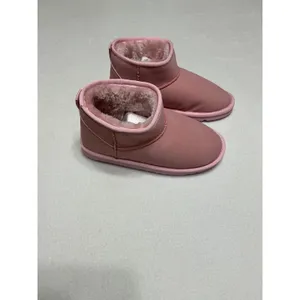 Womens Dusty Pink Mini Ankle Boots Faux Fur Lined Winter Booties Size 7.5 EU 38 thumbnail 2