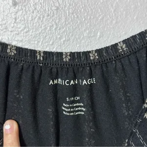 American Eagle Women Sleeveless Black Strapless Crop‎ Top size Small thumbnail 3