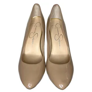 Jessica Simpson 8M Malia Nude Patent Oval Toe Pump Heels Stiletto Shoes thumbnail 2