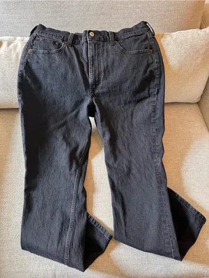 Abercrombie & Fitch High Rise Black Jeans Size 31 Short Straight thumbnail 4