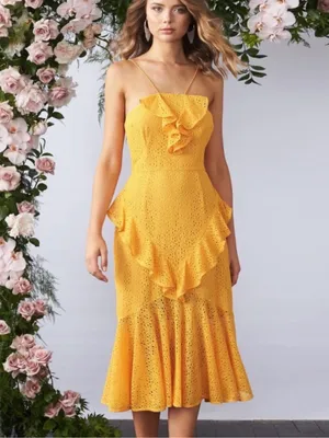 Cooper St Ruffle Midi Dress thumbnail 3
