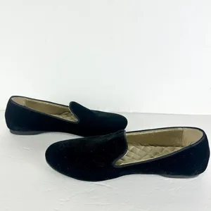 Birdies The Starling Velvet Flat Loafer Size 7.5 Black Slip On Classic Timeless thumbnail 3