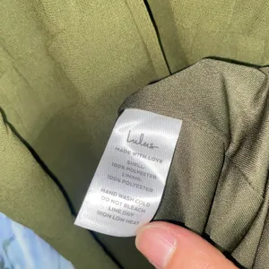 NWT Lulu's Marveled Beauty Olive Green Sleeveless Tie-Front Maxi Dress Large thumbnail 10