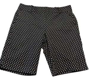 Ann Taylor Bermuda Shorts Womens 10 Black White Geometric Diamond City Shorts thumbnail 1
