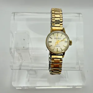 Medco 17 Jewels Selfwinding Swiss Made Ladies Watch Date Gold Tone Parts thumbnail 1