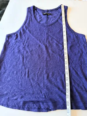 Rag & Bone Slub cotton tank top, sleeveless, indigo blue size M thumbnail 4