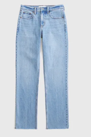 Curve love Mid-Rise 90s Straight Abercrombie Jeans thumbnail 3