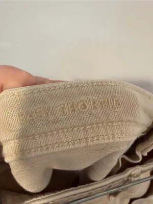 American Eagle Easie Shortie Casual Cotton Blend Shorts in Beige‎ thumbnail 3