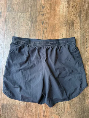 Nike Women’s Black Athletic Running Shorts with White Swoosh thumbnail 4