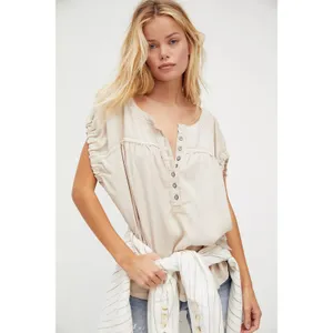 Free People Summer Love Top in Dust Storm thumbnail 3