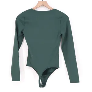 Abercrombie & Fitch Bodysuit Womens XS Emerald Green Stretch Casual Long Sleeve thumbnail 6