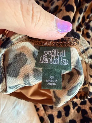 Wild Fable Leopard Print Strapless Ruched Midi Dress XS Y2K Coquette thumbnail 3