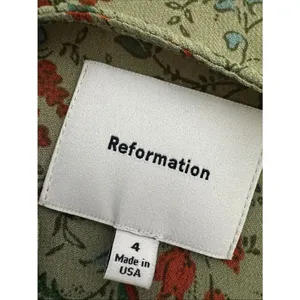 Reformation Wyn Floral Ruffled Top in green 4 thumbnail 7