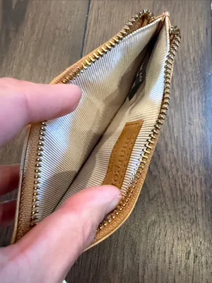 Margot Faye Card Wallet Tan Genuine Leather Wristlet - C4-078 thumbnail 3