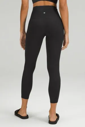 Lululemon Align Rib Panel High Rise Tights Leggings Sz 14 Black Nulu Stretch thumbnail 2