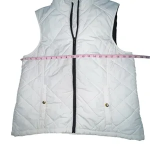 Lauren Ralph Lauren‎ Vest Womens Size XL White Quilted Zip Puffer Sleeveless thumbnail 4