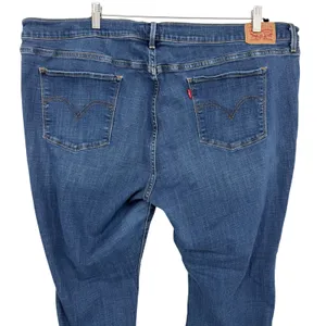Levi's 414 Classic Straight Jeans Women 24W Blue Excellent Stretch Denim Classic thumbnail 6